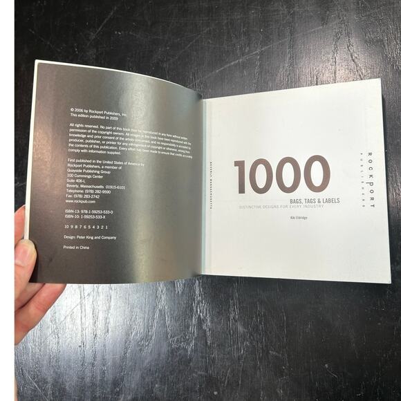 Coffee Table book- Bags, Tags & Labels- 2006- Kiki Eldridge- Rockport Preowned - Picture 2 of 5